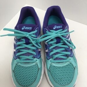ASICS Women's Turquoise and Violet Athletic Shoes - Gel Contend 3